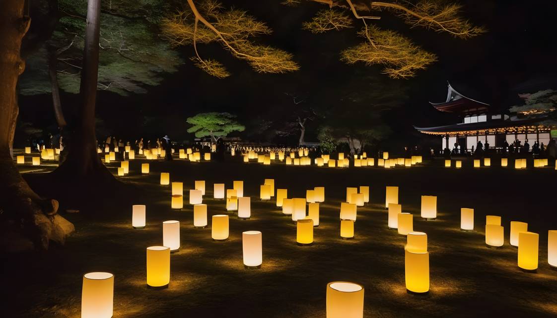 Nara, festival nocturno, Región de KAnsai