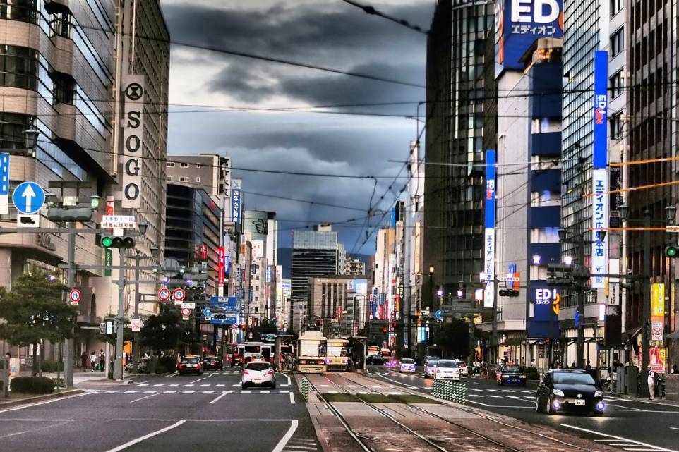 barrio de hiroshima, region de chugoku, japon