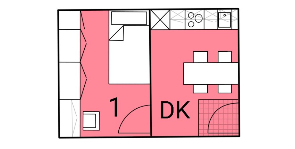 1 DK, dining kitchen, alquilar una vivienda en Japón