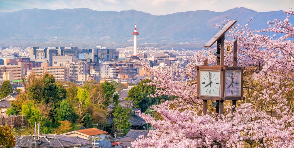 Primavera en la región de Kansai, Japón