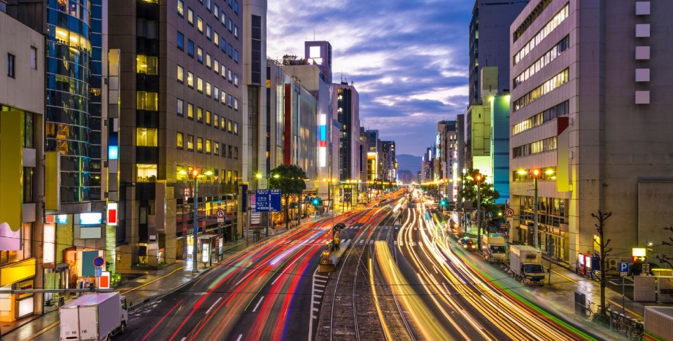 aioi-dori avenue, Hiroshima, región de Chugoku, Japón