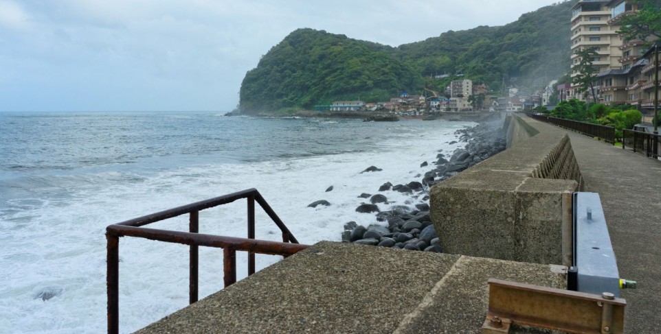 tifón en Shizuoka, Japón