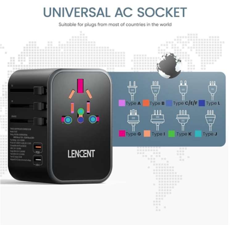 LENCENT Adaptador Enchufe Universal