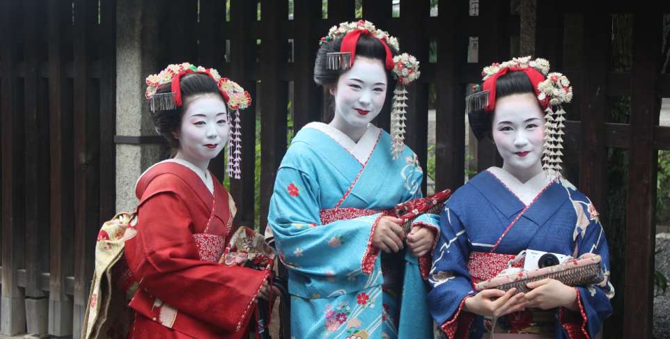 Geishas en Japón, arte japonés