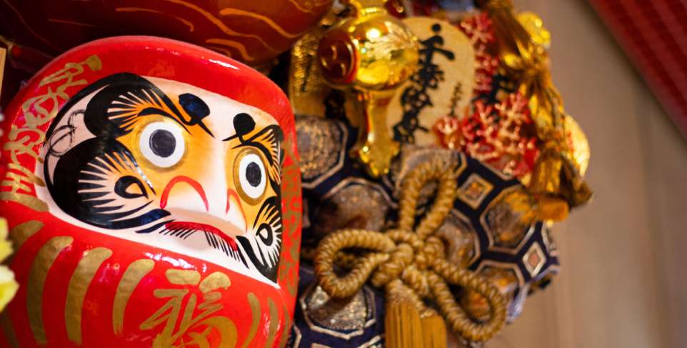 Mitología japonesa, daruma, arte y cultura