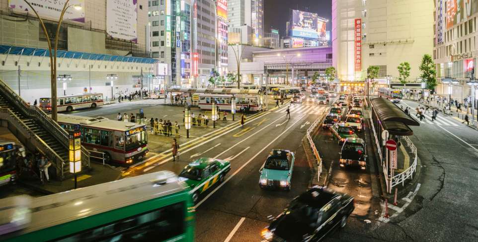 Shibuya Estación de Bus, Tokio Japón.